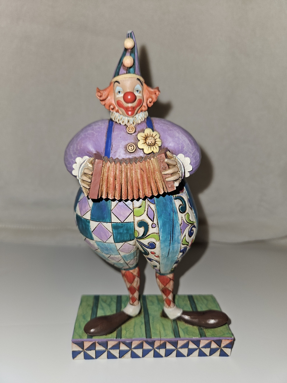Jim Shore Squeezebox 4007673 Heartwood Creek Clown Figurine 2006